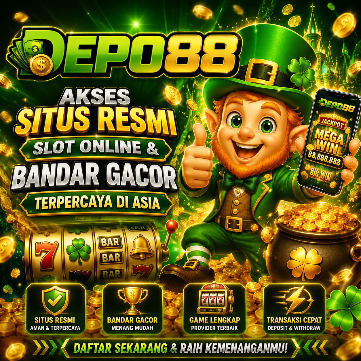 DEPO88 | Akses Situs Resmi Slot Online & Bandar Gacor Terpercaya di Asia